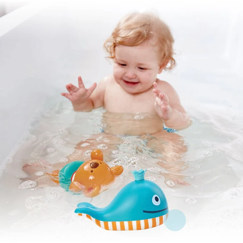 Hape baby bath toys Игрушка для воды для детей плавательный плюшевый и красочный Дельфин на бассейне