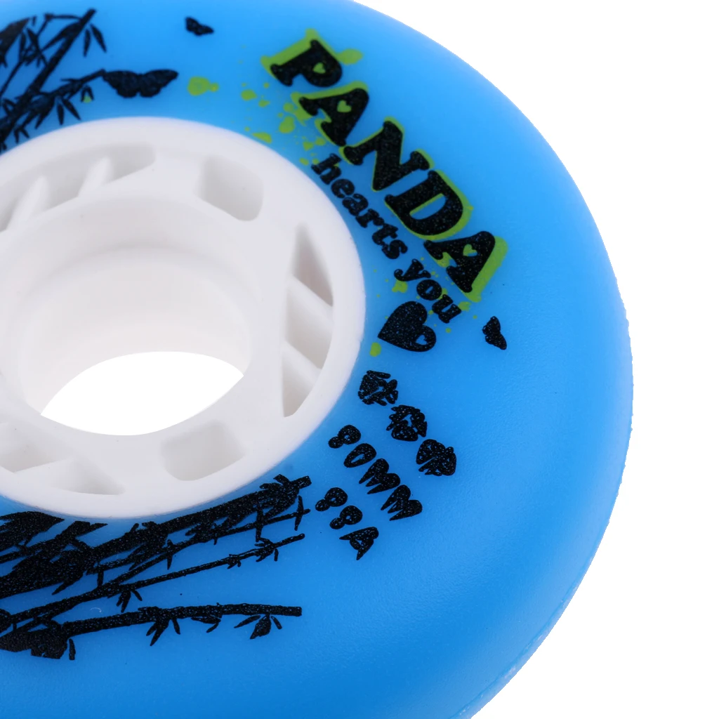 1 Piece Premium Roller Inline Skates Wheels Indoor High-strength Speed Skating Wheel Replacement Accessory Blue 72/76/80mm