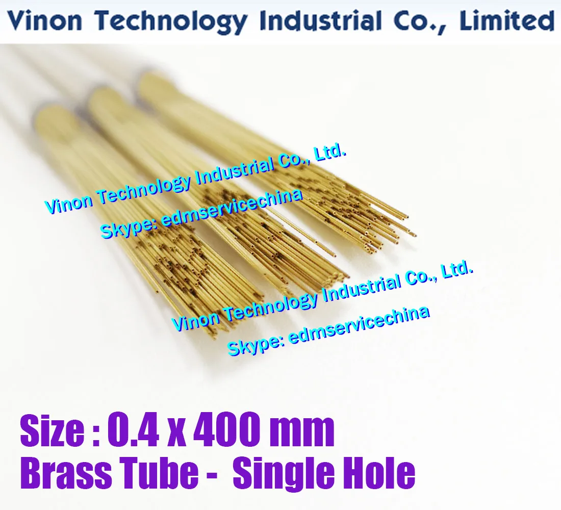 100PCSLOT04x400MMEDMBrassTubeSingleHoleBrassEDMTubing