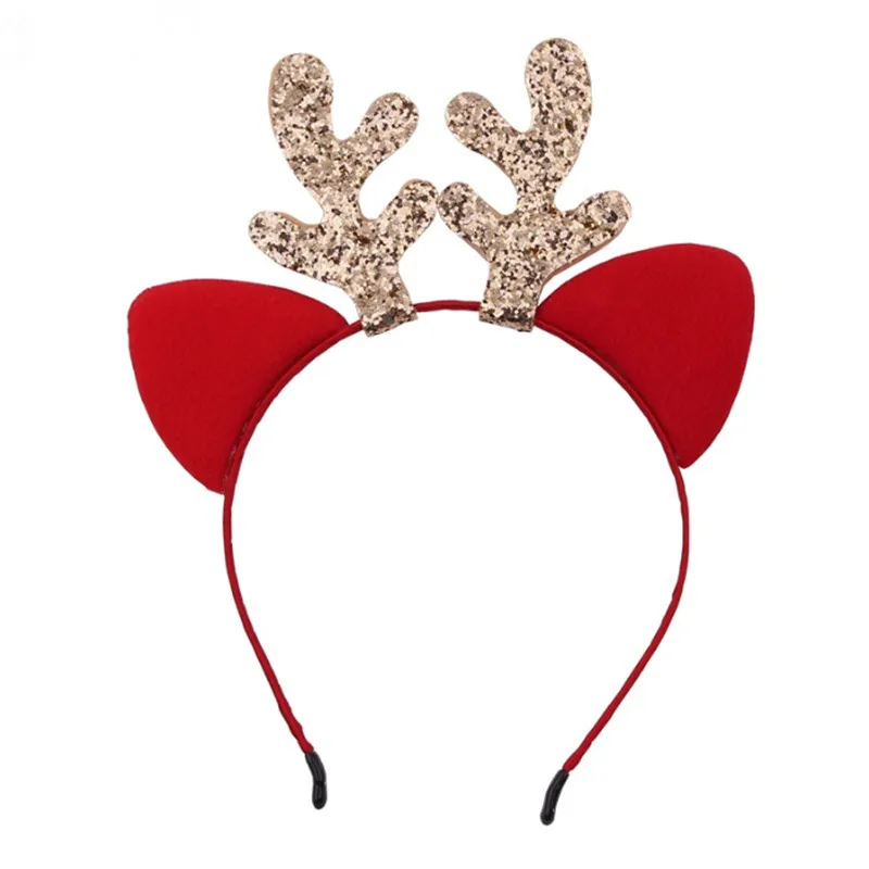 6 10pcs/lot New Antlers Reindeer Headband Christmas Elk Hairband Xmas Headband Accessories Hair Clasp Fancy Dress Up Party Decor - Цвет: 6