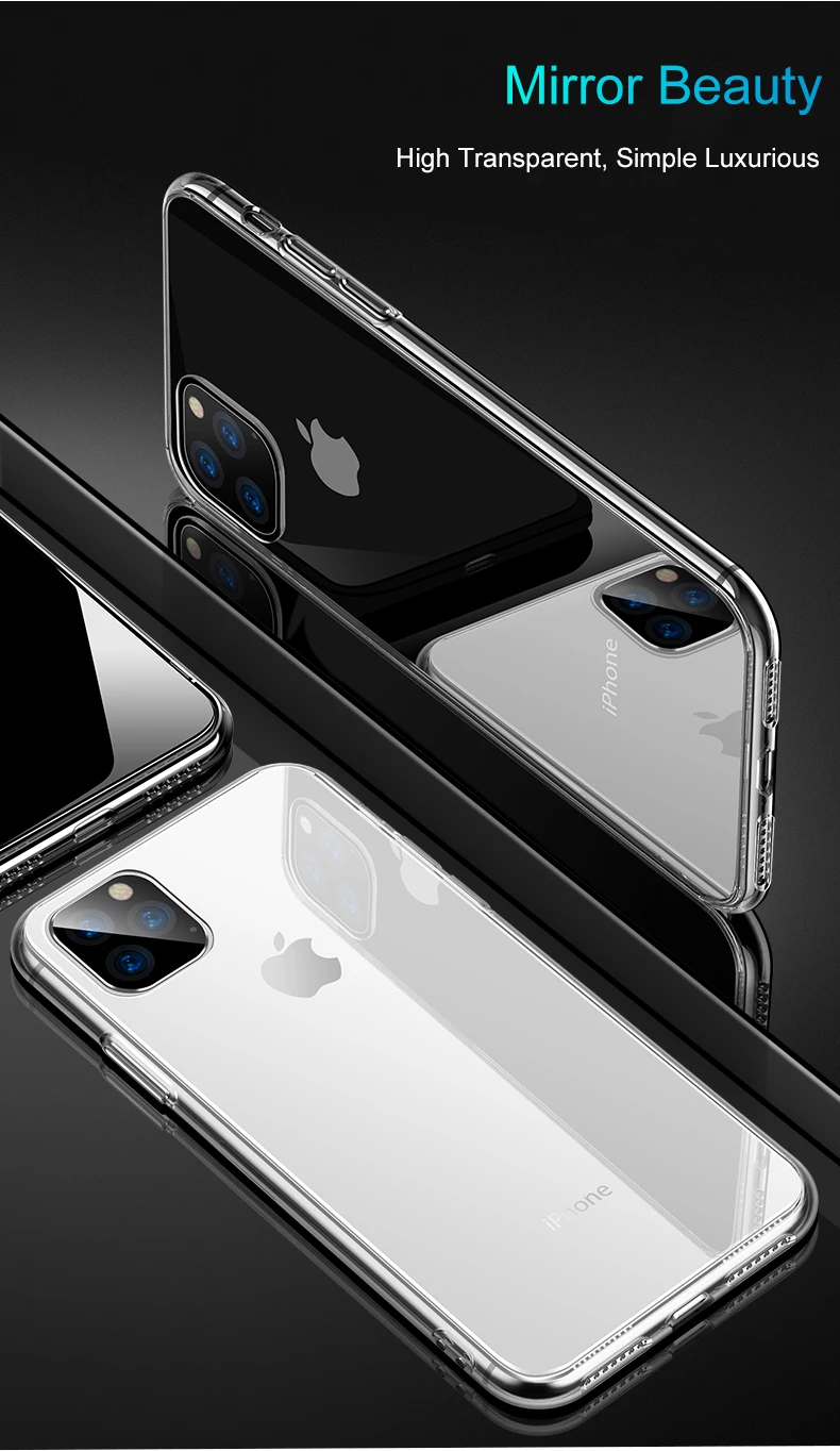 Роскошный прозрачный стеклянный чехол для Iphone 11 Pro Xs Max Xr X 8 7 Plus, мягкий чехол из закаленного стекла для Iphone 7 Plus