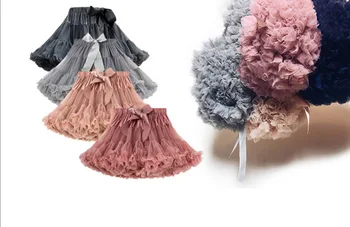 

Girl's Bow Tutu Skirt Princess Soft Yarn European and American Skirt Birthday Gift Fluffy Cake Skirt WX001