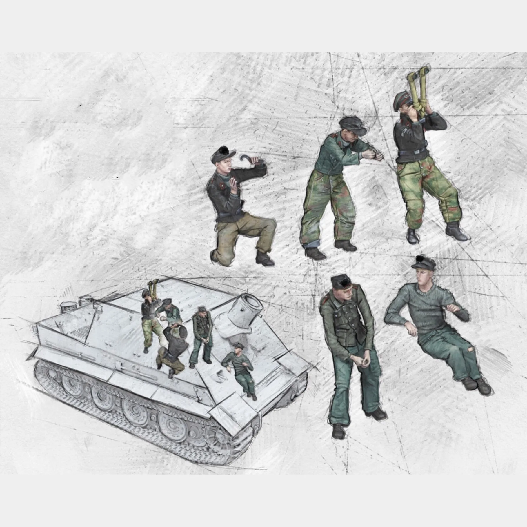 

1/35 Resin Model Figure GK, Military theme ，Unassembled and unpainted kit