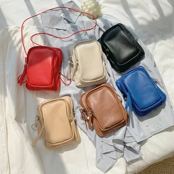 

2019 High grade Wild Mini Women bag Portable Single-shoulder Bag PU Leather Phone Coin Bag new trend Handbag Crossbody Bag
