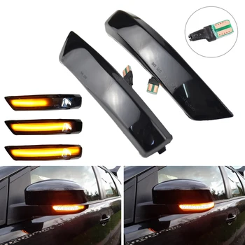 

2X LED Dynamic Turn Signal Light Side Wing Rearview Mirror Indicator Blinker Repeater for Ford Focus 2 3 MK2 MK3 Mondeo Mk4