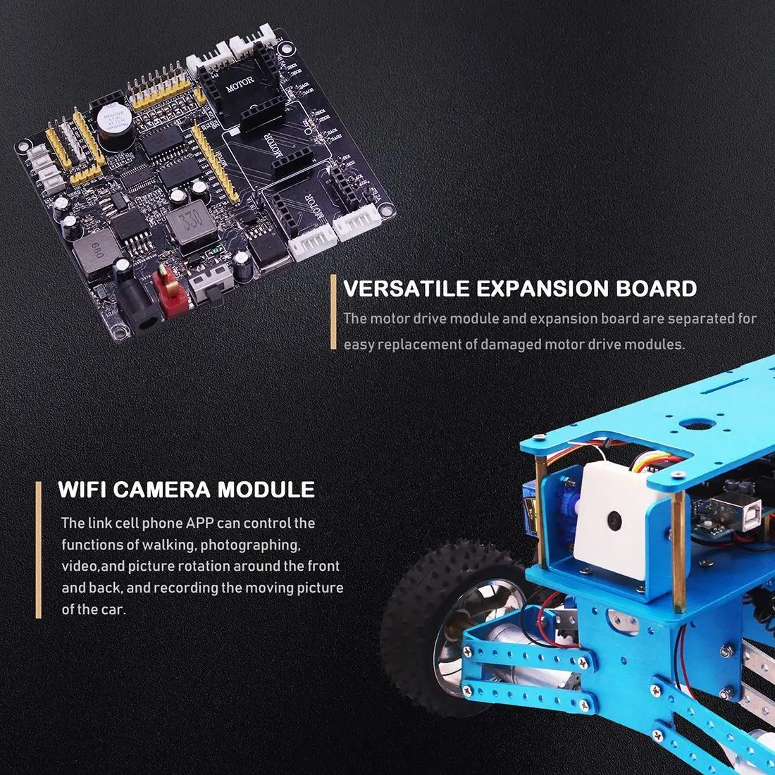 Креативный 6WD внедорожник робот автомобиль с камерой для Arduino UNO DIY Kit Робот для программирования интеллектуальное образование и обучение