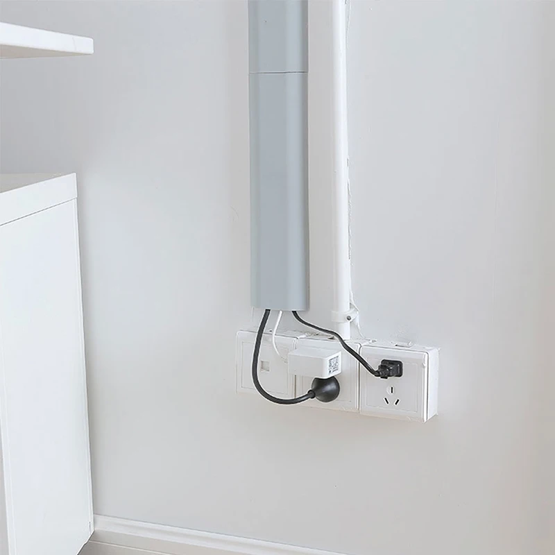 Wall Mount Self-adhesive Raceway wall Cord Duct Cover Cable Duct Ties Fixer Fastener Holder Cable organizer Storage clip White tv cord cover