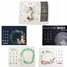 Детское одеяло мягкая фланелевая фотография ежемесячная фотография новорожденные дети крылья растение мультфильм Ангел веха Спящая Ванна ползание