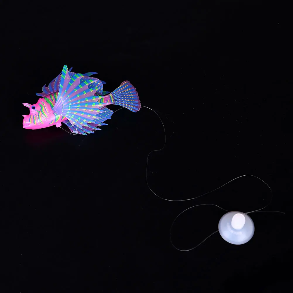 Аквариум Искусственный светящийся Lionfish стиль силиконовые рыбы плавающий Декор
