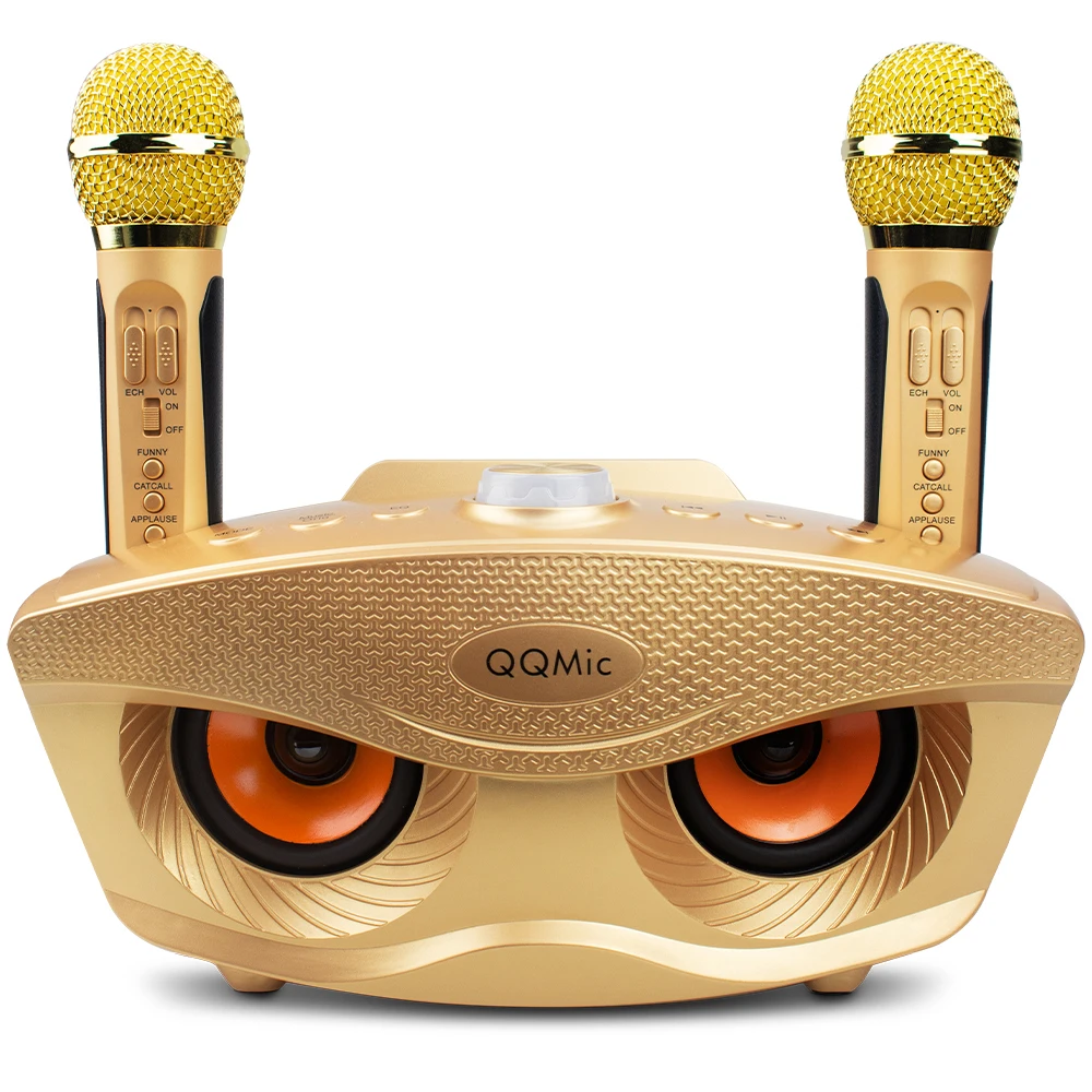 Gold Портативный Bluetooth KTV караоке плеер перезаряжаемый Домашний Беспроводной Динамик-Усилитель Поддержка Tf карты Fm Aux вход открытый динамик - Цвет: Gold