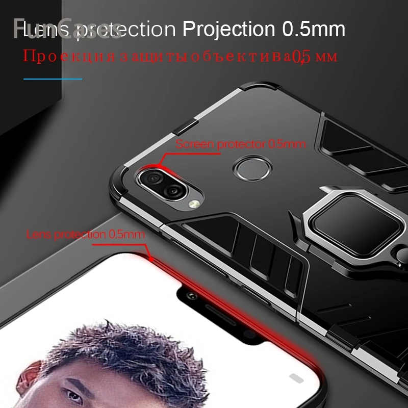 Роскошный противоударный бронированный Магнитный чехол для huawei Honor 8X 8A 20 Pro 10 Lite