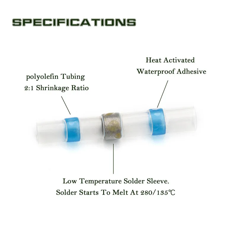 150 шт. изолированный провод соединитель термоусадочные сортировочные клеммы водонепроницаемый припой рукав трубка+ Термоусадочная трубка Ассортимент