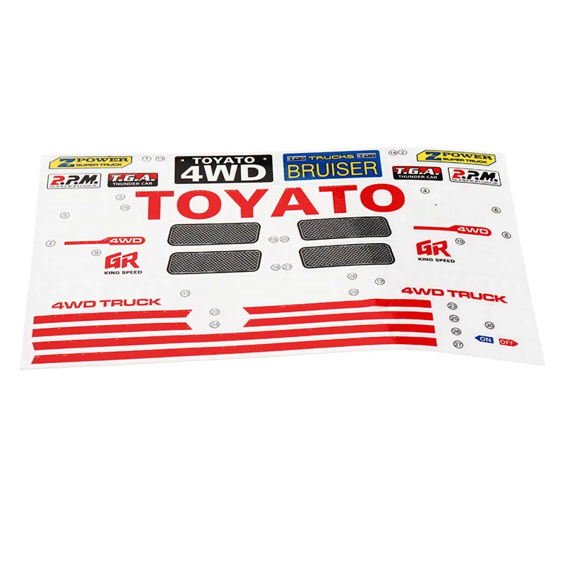 HG P407 1/10 RC модель автомобиля запасные части DIY наклейки лист для TOYATO кузов