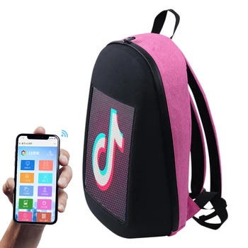 

Advertising LED Backpack with Dynamic Display Screen DIY WiFi Menu Display LED City Walking Advertising Backpack LED Screen