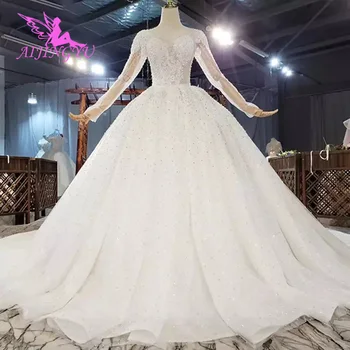 شراءAIJINGYU فساتين متجر عبر الإنترنت شراء الدانتيل بكين الزفاف الفاخرة ملابس منتفخ ثوب خمر فستان الزفاف