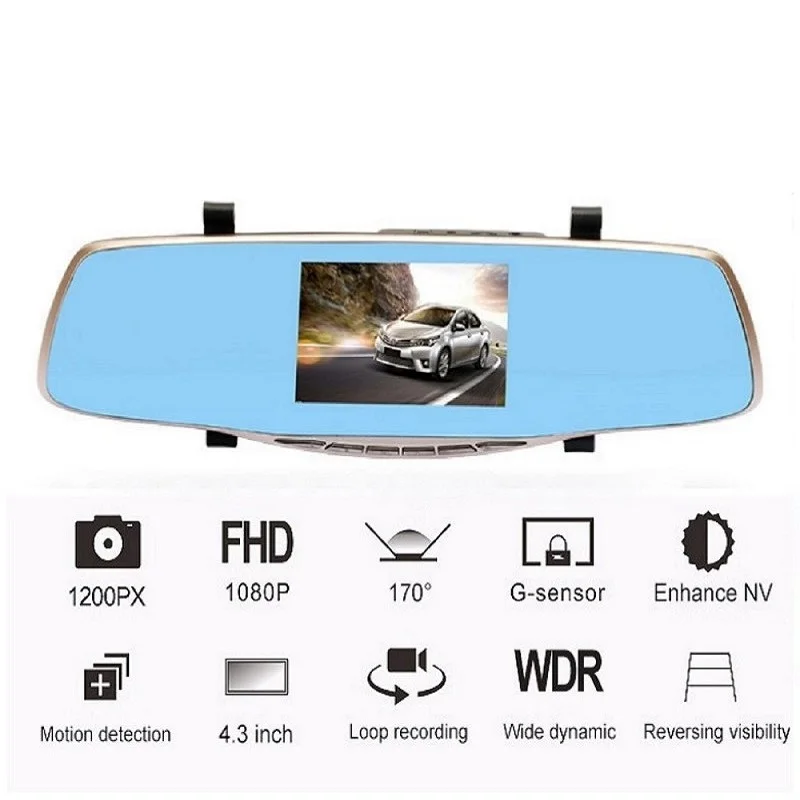 

dvr dash camera dash cam car dvr mirror dual lens rear view camera rearview dashcam auto recorder video full hd front and rear