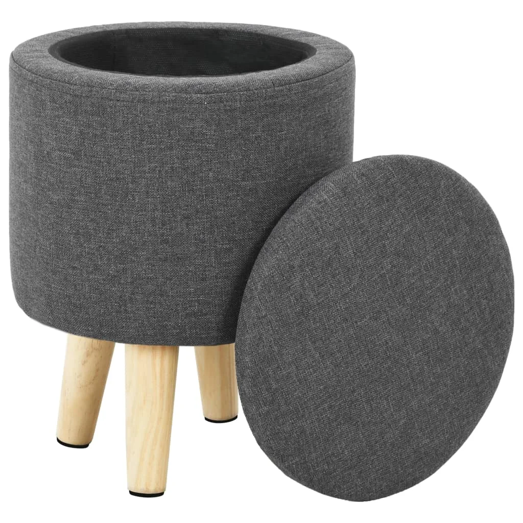 

Shoes Stools with Cabinet Storage Step Stool Chair Living Room Furniture Modern VidaXL Round Stool Storage Cloth Dark Gray 24x32