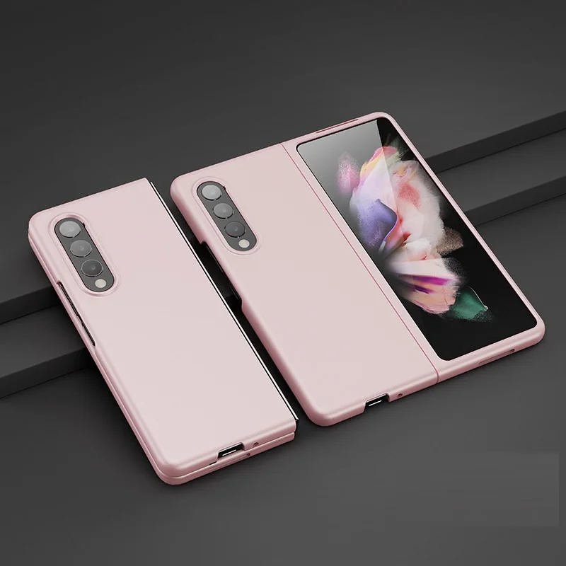 kawaii phone case samsung Luxury Case for Samsung Galaxy Z Fold 3 Cover Candy Color fold3 Hard PC Transparent Case for Samsung Z Fold 3 Case samsung cute phone cover Cases For Samsung