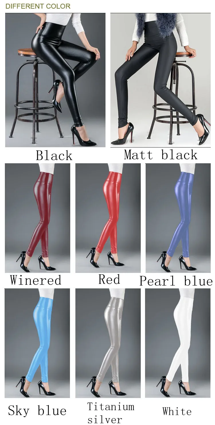 Faux Leather Leggings Pants Stretchy High Waisted for Women PU leggings legging