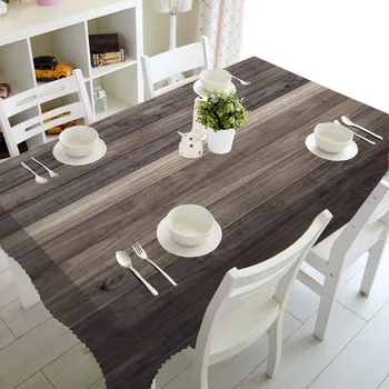 

Rustic Wood Plank Tablecloth Waterproof Wooden Texture Table Cloth for Rectangle Table Cover Squre Wedding Tablecloth Home Decor