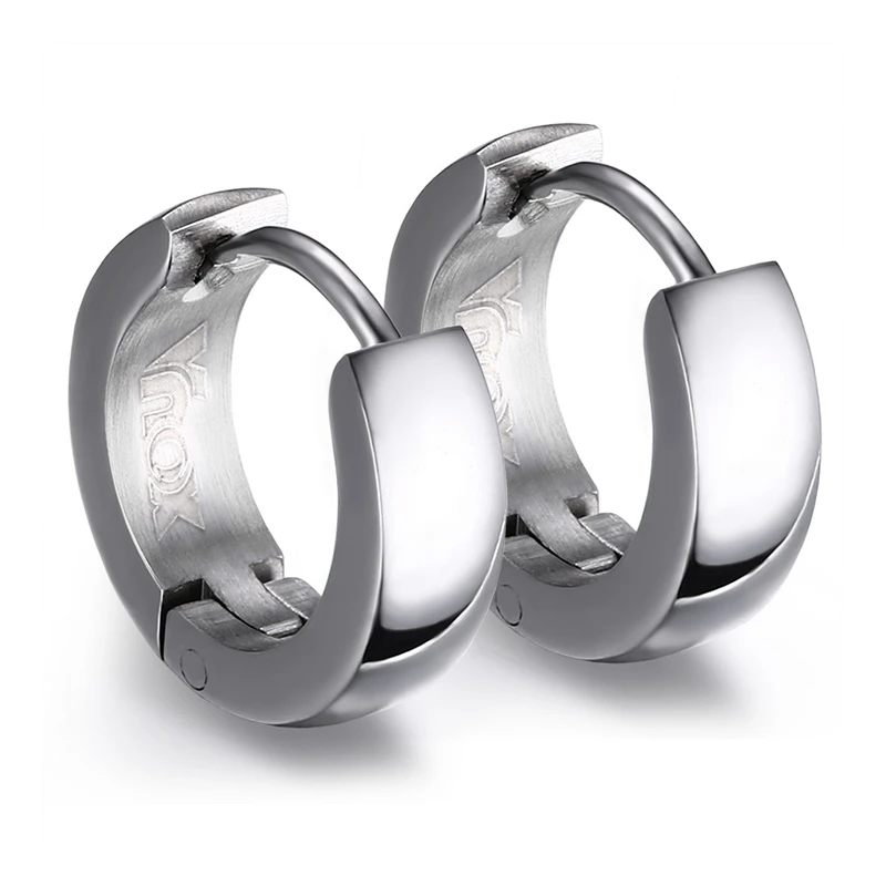 Orecchini Huggie scheletro in acciaio inossidabile punk gotico per