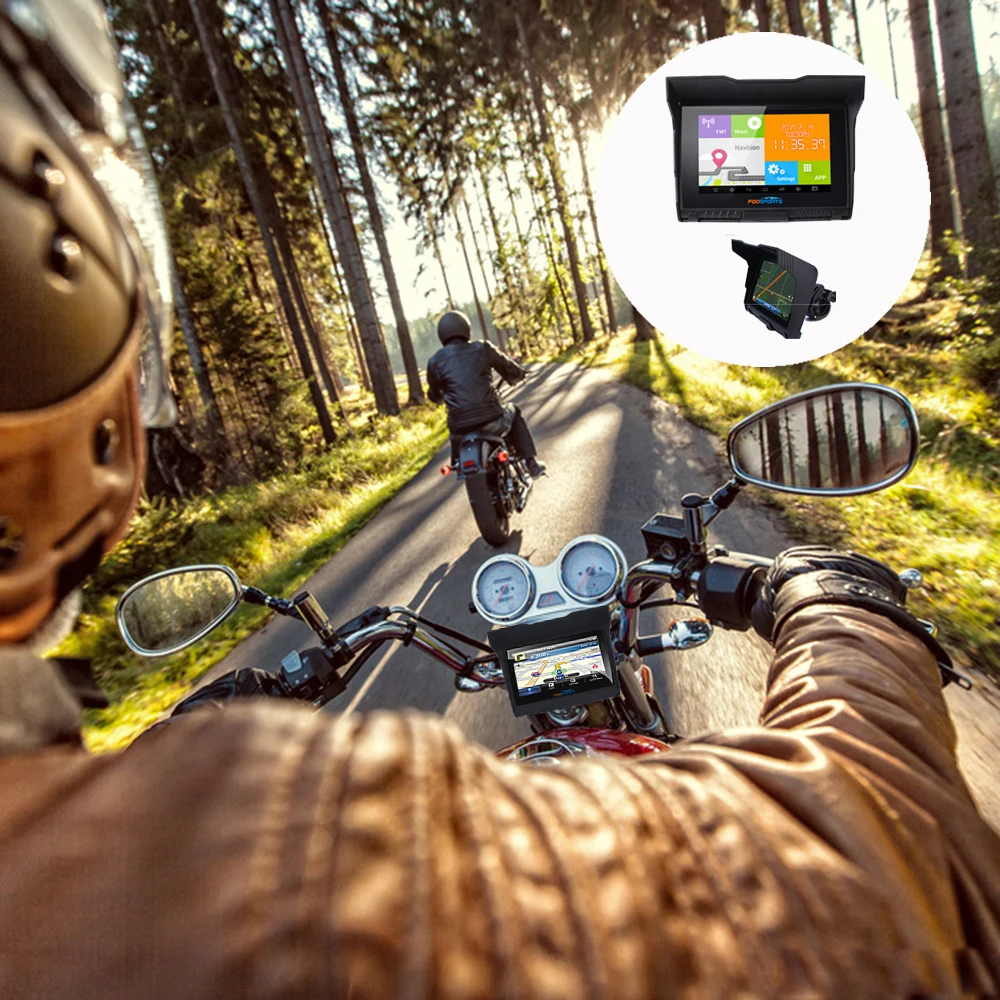 Android Fodsports 5 дюймов мотоцикл gps навигация IPX5 Водонепроницаемый Bluetooth Автомобильный мото gps навигатор 512 МБ ram 8G Flash карта