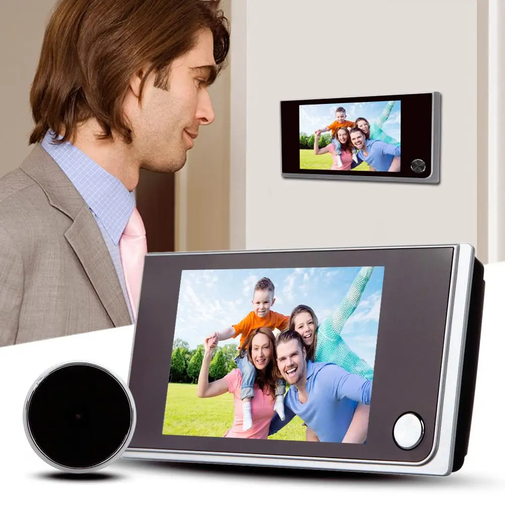 Smart Tuya 1080Pwifi camera door peephole 5000mAh Audio 4.3' PIR FHD  Infrared Alexa mirilla digital puerta - AliExpress