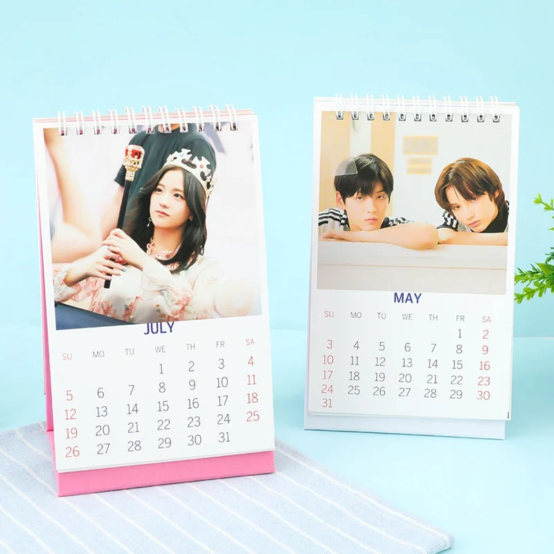 Новинка Kpop Мода TXT черный розовый Настольный календарь фото картина канцелярский календарь