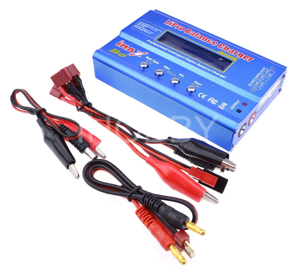 

Hot iMAX B6 Li-on Lipo NiMh Li-ion Ni-Cd RC Battery Balance Digital Charger Discharger 80w version With XT60 T Plug Adaptor Boar