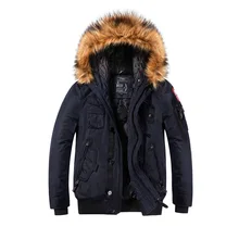 Модная новая зимняя куртка мужская повседневная с капюшоном меховой воротник ребристый рукав Толстая теплая парка куртка ветровка зимнее пальто для мужчин