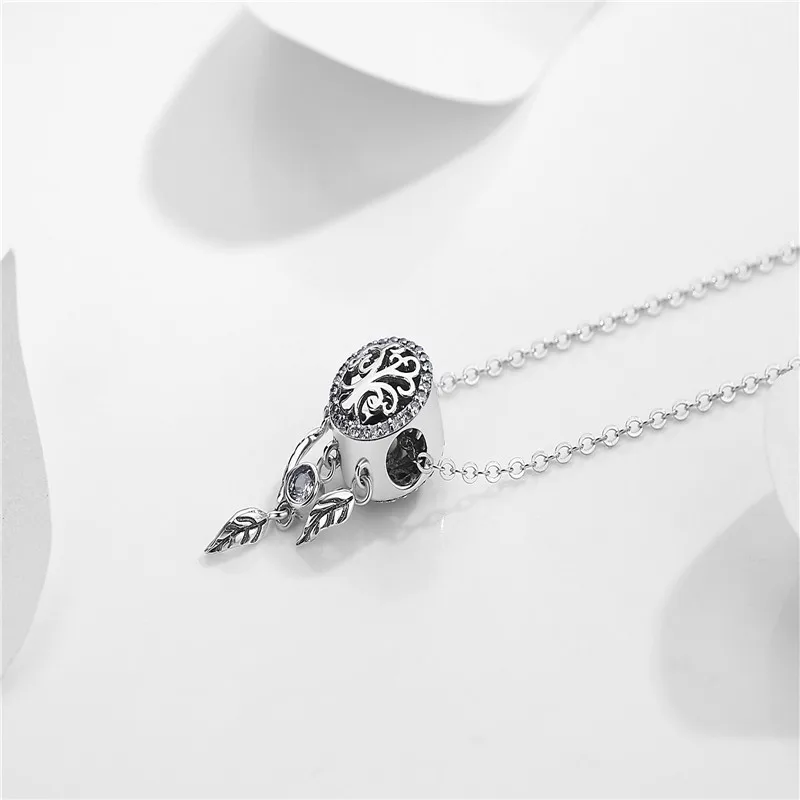 CaevKceai 925 Sterling Silver Dream Catcher Dreamcatcher Pendant Necklace for Women Solid Sterling Silver Jewelry