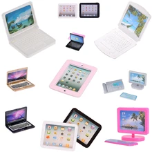 1/12 Миниатюрные аксессуары для кукольного домика, мини-модель компьютера, имитация планшетного ПК, игрушки для кукольного домика, украшение, мебель, игрушки