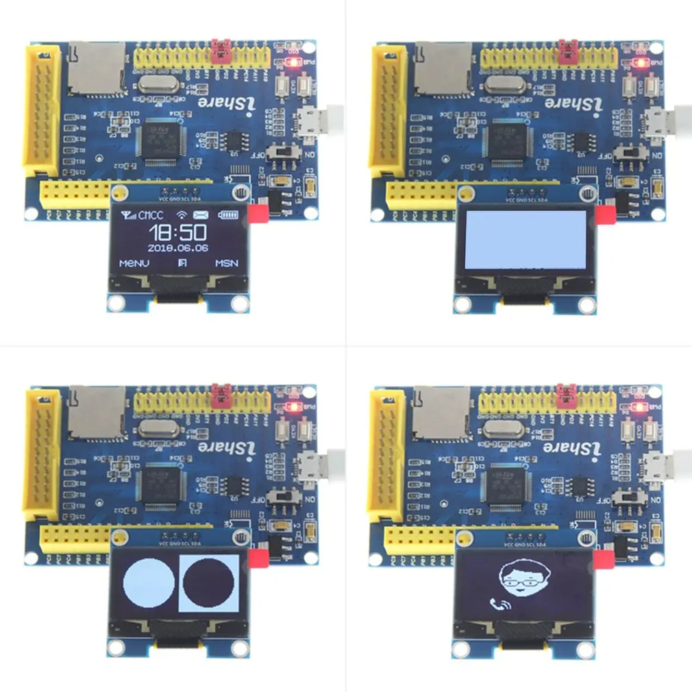 1 шт. 4PIN 1," O светодиодный модуль белый/синий цвет 128X64 1,3 дюймов O светодиодный ЖК-дисплей светодиодный Дисплей модуль 1,3" IIC I2C общаться