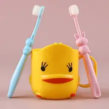 Brosse à dents anti bactéries pour enfants, poignée de dessin animé, bon nettoyage, Micro Nano, outil de soins buccaux pour bébés, brosse à dents pour enfants