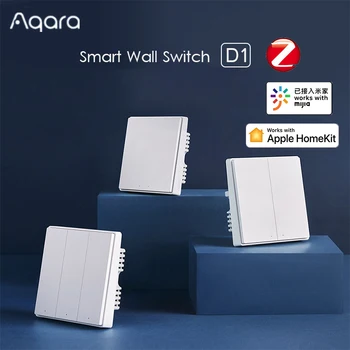 

AQara D1 Smart Wall Switch Zigbee Voice Remote Control Light Switch Zero Line Fire Wire work with Mijia APP Homekit