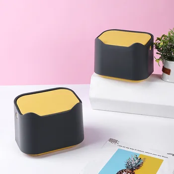 

Desktop Trash Can Mini Creative Debris Storage Box Desktop Garbage Basket Kitchen Trash Can Office Debris Sorting Trash Bin
