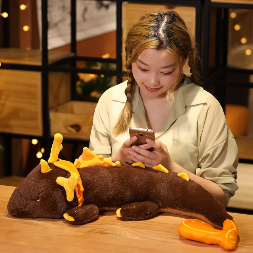 Game Genshin Impact Morax Dragon Plush Doll Pillows 68CM Anime Cosplay Costume Props Accessories Cartoon Bolster 3