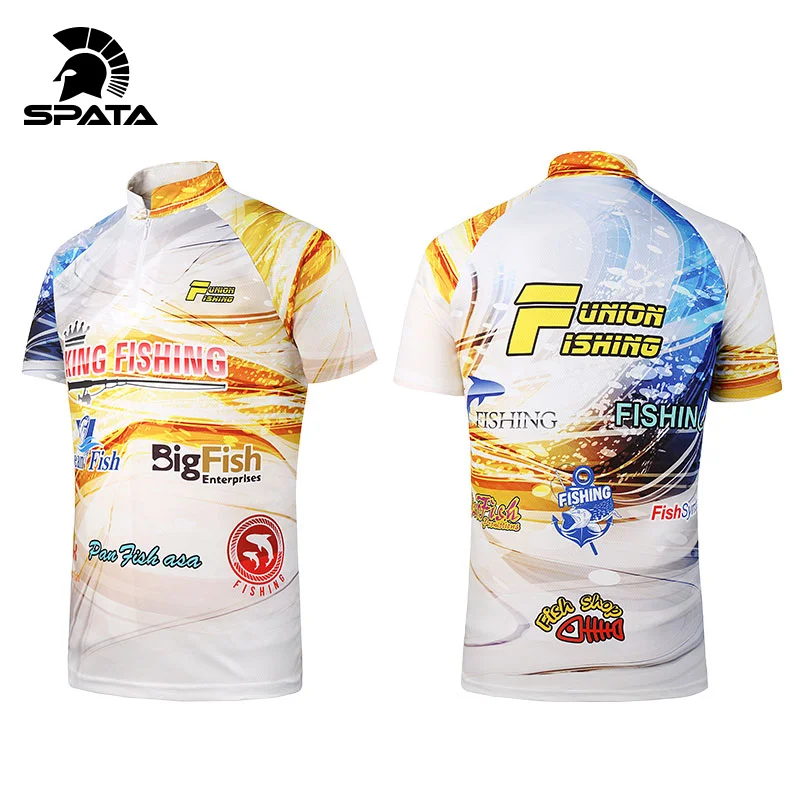 SPATA Fishing Jerseys Men Breathable Clothing Quick Dry Cycling Short Sleeve  UV Sun Protection Pesca Fishing T shirt for summer - AliExpress