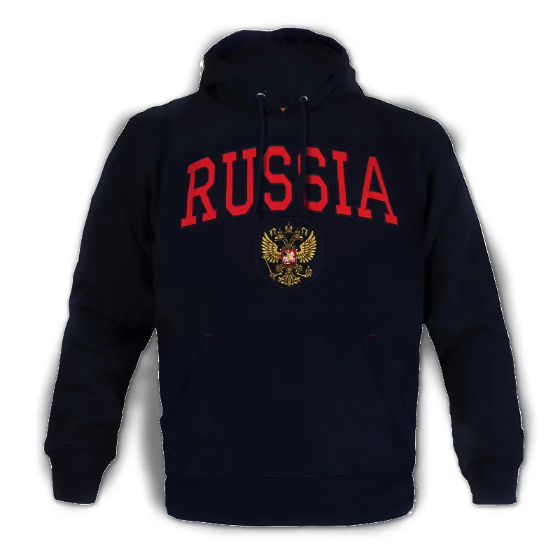 

Russia Hoodie Sweatshirt with Pocket, Coat of Arms Imperial Eagle