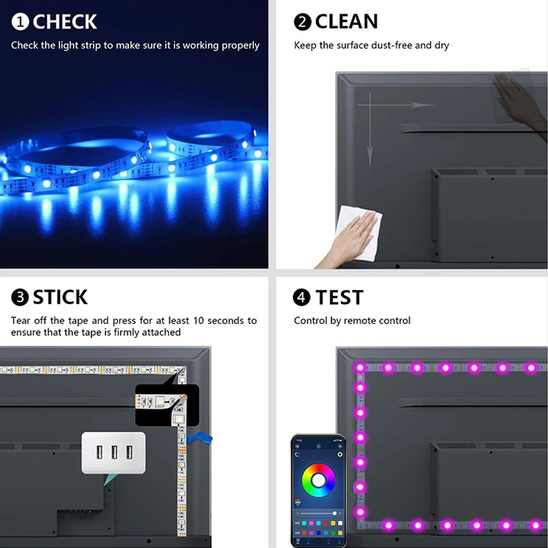 LED 5050 USB Colorful RGB TV PC Flexible Background 20-Key Music Sound Control Light Strip Gamer Cabinet Diode Tape 1 2 3 4 5 M LED 5050 USB Colorful RGB TV PC Flexible Background 20-Key Music Sound Control Light Strip Gamer Cabinet Diode Tape 1 2 3 4 5 M