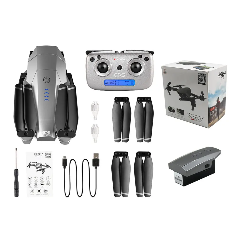 

SG907 RC Drone GPS Drone with 4K/1080P HD Camera 5G FPV RC Helicopter Professional RC Drone Toy +7.4V 1600mAh Battery