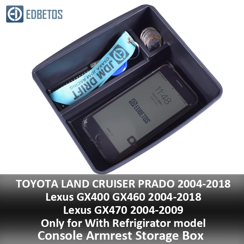 Подлокотник вторичный бардачок для Toyota Land Cruiser Prado FJ 150 2004- Lexus GX400 460 04-/GX470 04-2009 центральная консоль