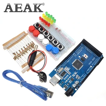 

AEAK Smart Electronics Integrated Starter Kit Mega 2560 mini Breadboard LED jumper wire button for arduino kit compatile