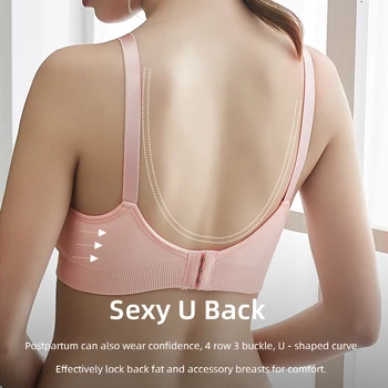High Quality Plus Size Nursing Bra Breathable Women Breastfeeding Underwear Seamless Maternity Bra Push Up 2