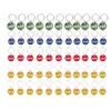 50Pcs Aluminium Alloy Storage Tags Metal Numbers Plates Numbered Key Numbered Tags 1-50(Number 1-50) 1