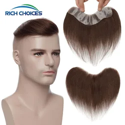 Men Toupee For Frontal Hairline V Loop Rich Choices Remy Hairline Replacement System 100% Density Natural Male Hair Extensions