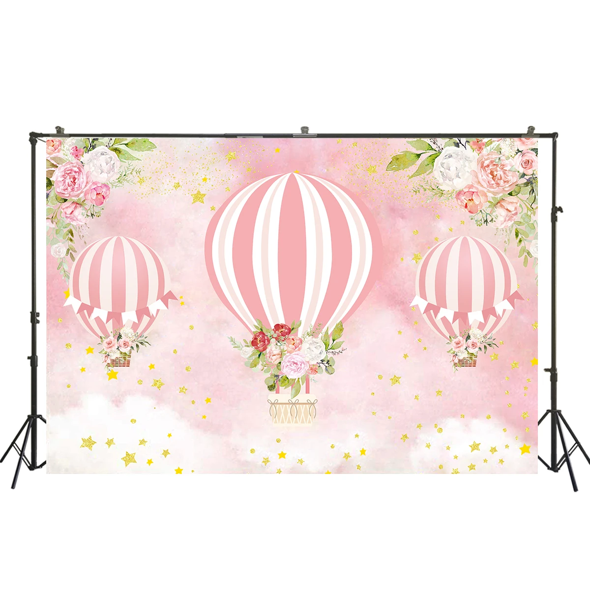 Rose Montgolfiere Photographie Toile De Fond Bebe Douche Fete D Anniversaire Gateau Table Decor Banniere Photo Fond W 3377 Aliexpress
