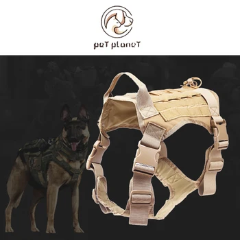 

Send Badges Military Tactical Dog Leash Pet Dog Vest With Handle Nylon Bungee Dog