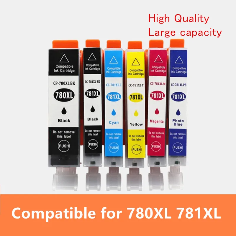 One set (6 Pack) 6PK pgi-780 PGI780 CLI781 для Canon совместимый PGI-780XL CLI-781XL 780xl 780 чернильный картридж для принтера Canon принтерам PIXMA TR8570/TS8170/TS9170 - Цвет: One set (6 Pack)