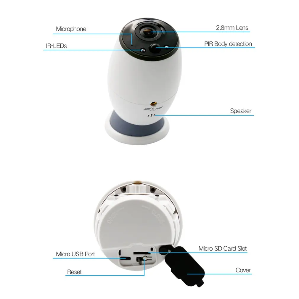 

HD Panoramic Wifi Monitor Camera Infrared Night Vision Video Surveillance Camera Home Security Mobile Detection Alarm Rainproof